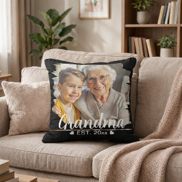 Almofada Fofa Avó Moderna Elegante Foto Personalizada
