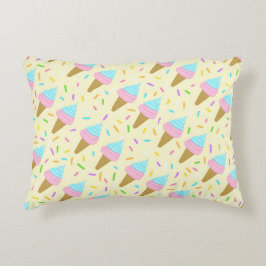 Almofada fofa com estampa contínua de sorvetes