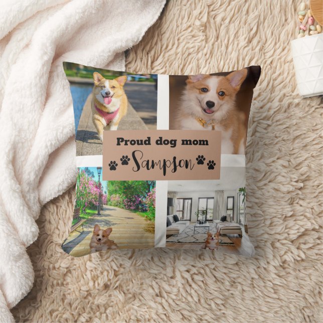 Almofada Fofa Mãe de Cachorro Foto Personalizada (Cobertor)