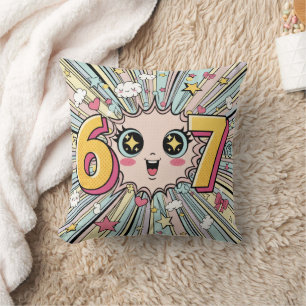 Almofada Fofo 6 7 Brainrot Chibi Anime