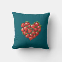 Fofo Moderno Romântico Chic Morango Coração