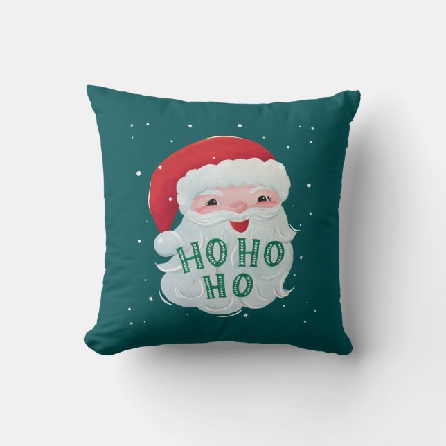 Almofada Fofo, pintado Papai Noel e Ho Ho Ho Ho (Frente)