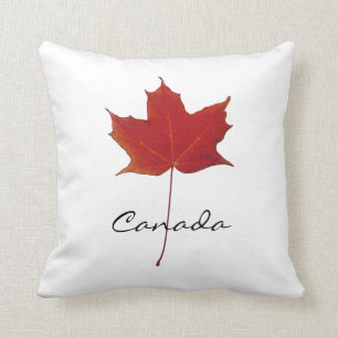 Almofada Folha de bordo canadense do outono vermelho -