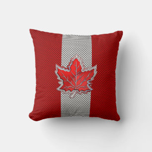 Almofada Folha de bordo vermelha canadense em olhares da