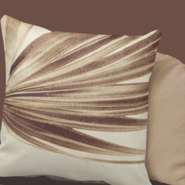 Almofada Folha de Cobre | Abstrato minimalista moderno
