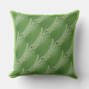 Almofada folha de hosta, travesseiro quase totalmente verde