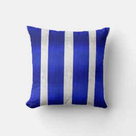 Almofada Folha de prata e azul do falso