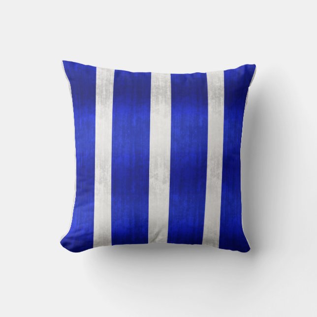 Almofada Folha de prata e azul do falso (Frente)