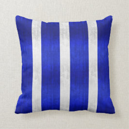 Almofada Folha de prata e azul do falso