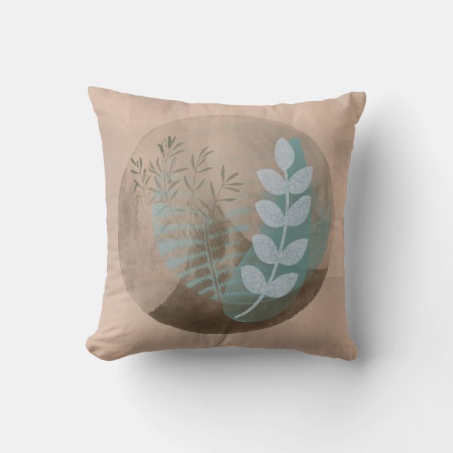 Almofada Folhagem de Estilos Boêmicos Modernos (Frente)
