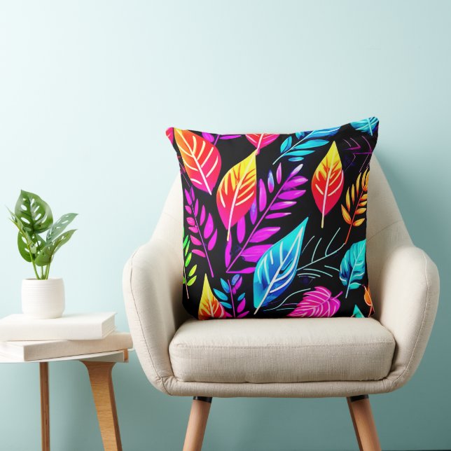 Almofada Folhagem Tropical: Arte Folha (Cadeira)