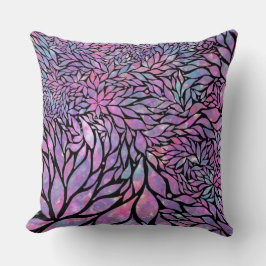 Almofada folhas abstrato impressionistas