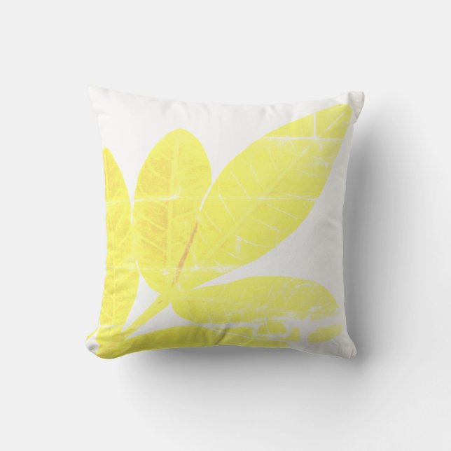 Almofada Folhas amarelas do brasileiro de Travesseiro decor (Frente)