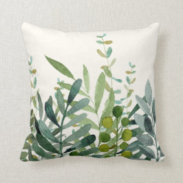 Almofada Folhas Botânicas De Cor De Jardim