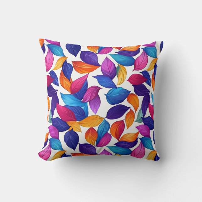 Almofada Folhas Coloridas (Frente)