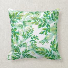 Almofada Folhas de Aquarela