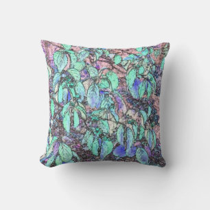 Almofada Folhas de Árvore de Lápis Colorido