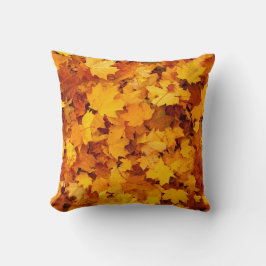 Almofada Folhas de Bordoeiro Laranja Amarelo Marrom de Outo