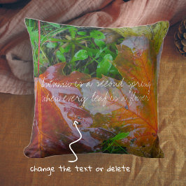 Almofada Folhas de carapaça vermelha