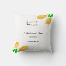 Almofada folhas de limão desenhadas à mão adicionam chuveir