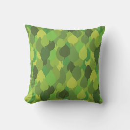 Almofada Folhas de Lush alegres - padrão de superfície unif