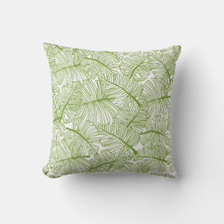 Almofada Folhas de Monstera, design floral sem costura.
