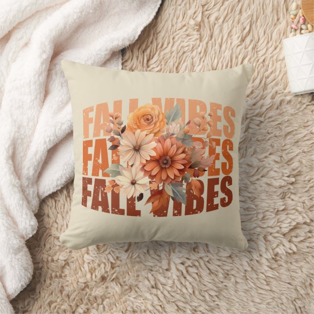 Almofada Folhas de outono aquarela flores silvestres (Cobertor)