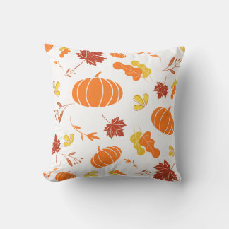 Almofada Folhas de outono e Pumpkins Patterno Caiu