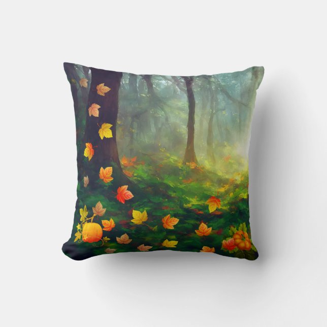 Almofada Folhas de outono lindas (Frente)
