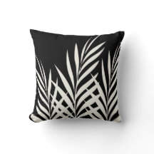 Folhas De Palma De Chic De Boho Preto E Branco