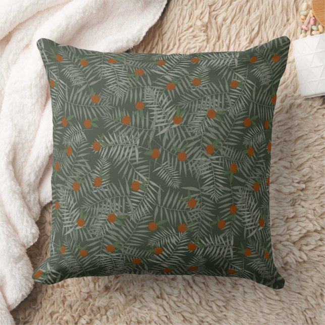 Almofada Folhas de Palma e Laranjas (Cobertor)