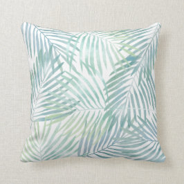 Almofada Folhas de palmeira da aguarela