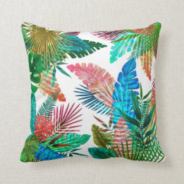 Almofada Folhas de palmeira no fundo branco