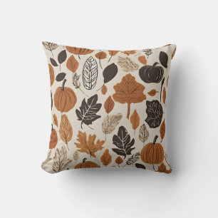 Almofada Folhas de queda e Travesseiro decorativo de decodi