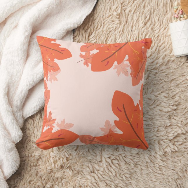 Almofada folhas laranja (Cobertor)