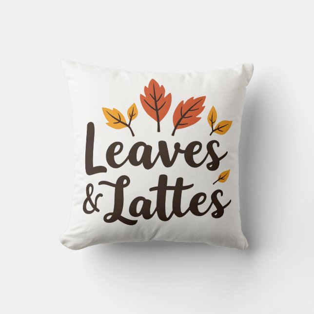 Almofada Folhas & Lattes (Frente)