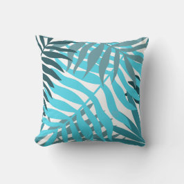 Almofada Folhas longas azuis