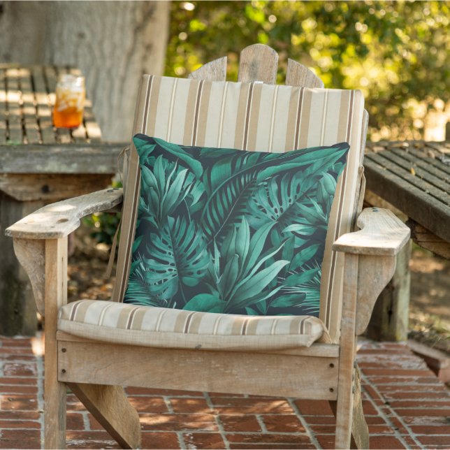 Almofada Folhas tropicais (Cadeira)