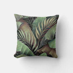 Almofada Folhas tropicais de palma, ilustração tridimension
