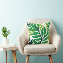 Almofada Folhas tropicais e plantas