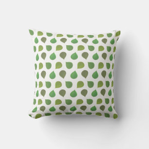 Almofada Folhas verdes da árvore de Jade em branco