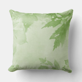 ALMOFADA FOLHAS VERDES DE OUTONO PASTEL