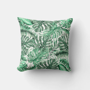 Almofada Folhas Verdes de Palmeira Tropical Verão Brisa da 
