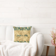 Folhas verdes e Douradas elegantes