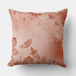 ALMOFADA FOLHAS VERMELHAS DE PASTEL