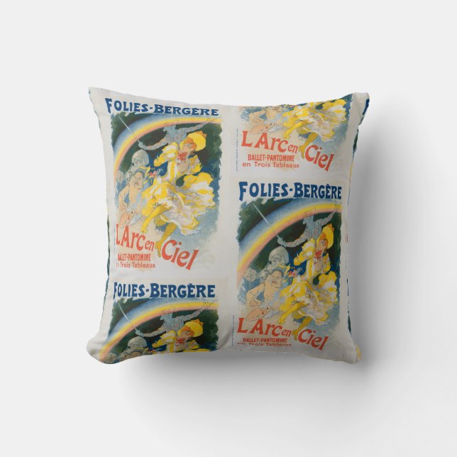 Almofada Folies Bergère - L'arc en ciel - Jules Chéret 1893 (Frente)