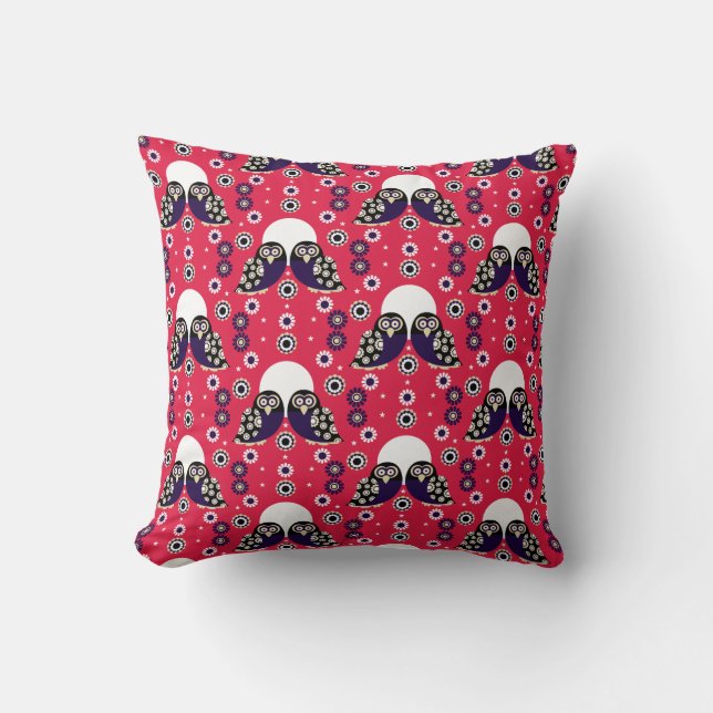 Almofada Folk Art Owl (Frente)