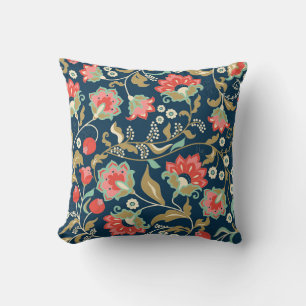 Almofada Folk Floral Colorful: Desenho Mão Sem Costura