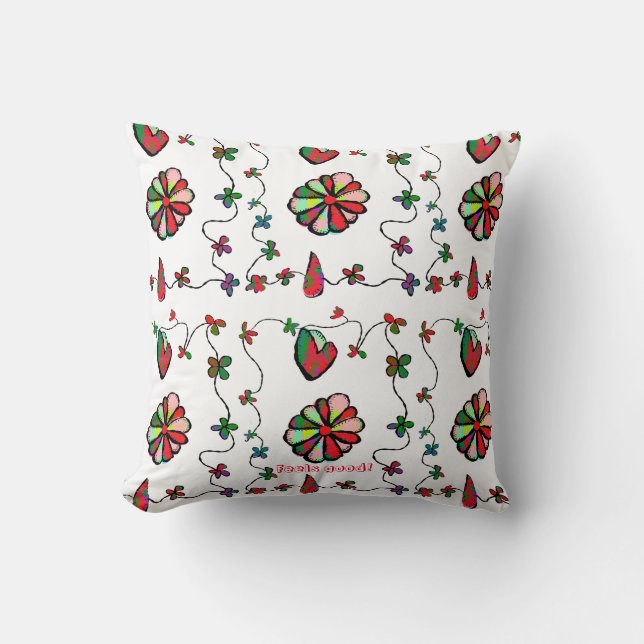 Almofada Folk Retro Quaint e Happy Art (Frente)