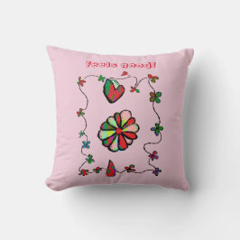 Almofada Folk Retro Quaint e Happy Art